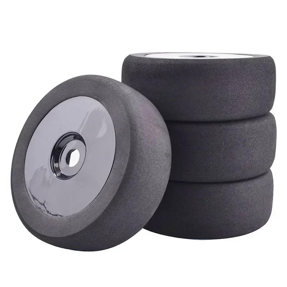 1/8 RC Foam Tires Wheel Rims 118mm Set 17mm Hex for HSP for HPI Racing Car(Black)