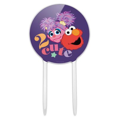Sesame Street Elmo and Abby 2 Cute Acrylic Cake Topper Party Decoration for Wedding Anniversary Birthday Graduation