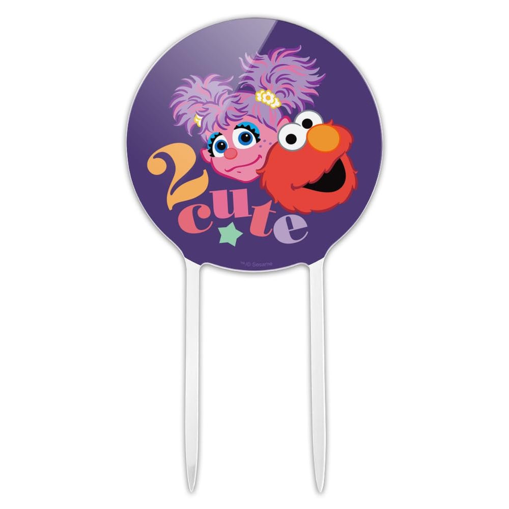 Sesame Street Elmo and Abby 2 Cute Acrylic Cake Topper Party Decoration for Wedding Anniversary Birthday Graduation