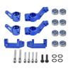 Metal Front Caster Block Steering Blocks Rear Stub Axle Carriers Kit for 1/10 for Traxxas 2WD Slash Stampede Rustler Parts(Blue) view 1