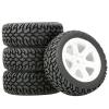 DAIHAOUU 75mm Upgrade Large Tires for 1/10 1/14 for WLtoys 144010 144001 124017 Off-Road RC Car Upgrade Spare Accessories Widening Wheels(White) view 1