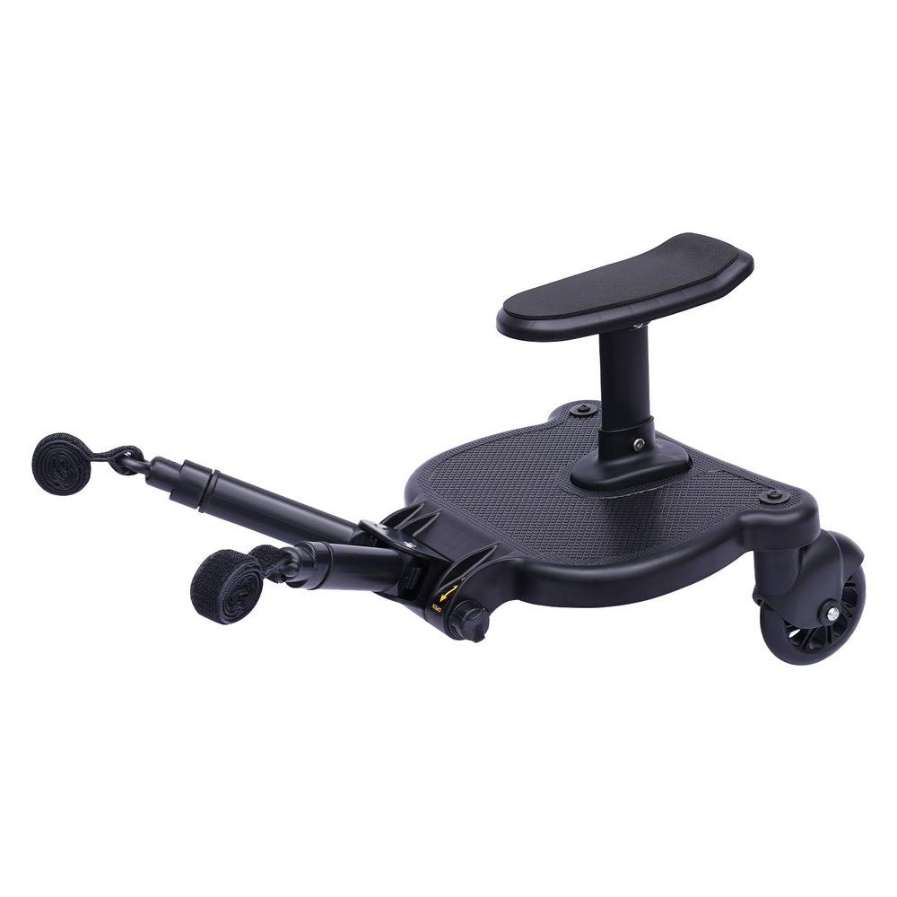 Universal Stroller Board, 2 in 1 Stroller Ride Board w/Detachable Seat, Stroller Glider Board, Buggy Board for 99% of Strollers, Holds Children Up to 55lbs