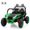 24V 2 Seater Ride On Car, XXXL Off-Road Utv for Kids w/Metal Frame, 20 Inch Wide Seat, 400W Electric Vehicle Toy Car w/Pop Music, 3 Speeds for Boys and Girls,Green view 1