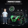 24V 2 Seater Ride On Car, XXXL Off-Road Utv for Kids w/Metal Frame, 20 Inch Wide Seat, 400W Electric Vehicle Toy Car w/Pop Music, 3 Speeds for Boys and Girls,Green view 4