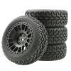 DAIHAOUU 4Pcs 75mm Upgrade Wheels Off Road Buggy Tires Wheel for Wltoys 144001 124018 124019 MN99S MN90 MN86 HSP HPI 1:10 1:14 1:16 Car(B Black) view 1