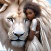 1000pcs African American Women Art,Black Girl with Lion Jigsaw Puzzle for Adults Fun Challenging Educational Gift Art Home Decor view 1