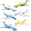 Airplane Toys, Metal and Plastic Plane Pull Back Airplane Toys for 3+Years Old Boys Girls, Die Cast Aircraft Plane Models, Kids' Play Vehicles Aeroplane Airplanes for Birthday Gifts (AirplaneToys6P) view 1