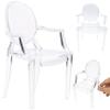 Minature Things, Mini Chair, Transparent Plastic Dollhouse Furniture Armchairs Realistic 1/6 Scale Furniture DIY Mini Armchair Backrest Chairs for Dolls Dollhouse Accessories Decoration view 1