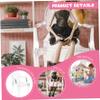 Minature Things, Mini Chair, Transparent Plastic Dollhouse Furniture Armchairs Realistic 1/6 Scale Furniture DIY Mini Armchair Backrest Chairs for Dolls Dollhouse Accessories Decoration view 2