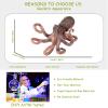 AENIMELY Solid Ocean Animal Figures for Kids, Realistic Giant Octopus and Squid Toy Models, Educational Playset for Learning and Cognitive Development(Brown) view 2