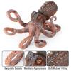 AENIMELY Solid Ocean Animal Figures for Kids, Realistic Giant Octopus and Squid Toy Models, Educational Playset for Learning and Cognitive Development(Brown) view 3