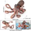 AENIMELY Solid Ocean Animal Figures for Kids, Realistic Giant Octopus and Squid Toy Models, Educational Playset for Learning and Cognitive Development(Brown) view 4