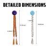 Tatibana Braided Wigs Hair Clip for Kids, 21.6 Inch Braid Hair Extensions for Kids Extension with Snowflake Decoration for Girls Costume Accessories 2 Piece Set view 2