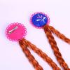 Tatibana Braided Wigs Hair Clip for Kids, 21.6 Inch Braid Hair Extensions for Kids Extension with Snowflake Decoration for Girls Costume Accessories 2 Piece Set view 3