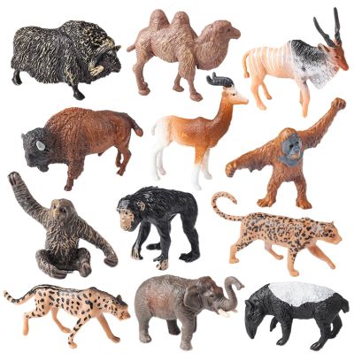 AENIMELY 12pcs Mini Wild Animal Figurines for Kids, Realistic Elephant, Cheetah and More, Perfect for Birthday, Party Favors, Christmas and Science Projects