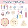 Wooden Birthday Party Cake Play Food Sets for Toddler 2 3 4 5 Year Old Girls Boys Kids Kitchen Accessories Pretend Play Toy Gift Educational Toys view 2