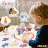 Wooden Birthday Party Cake Play Food Sets for Toddler 2 3 4 5 Year Old Girls Boys Kids Kitchen Accessories Pretend Play Toy Gift Educational Toys view 3