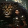 1000pcs African American Women Art,Black Girl with Lion Jigsaw Puzzle for Adults Fun Challenging Educational Gift Art Home Decor view 1