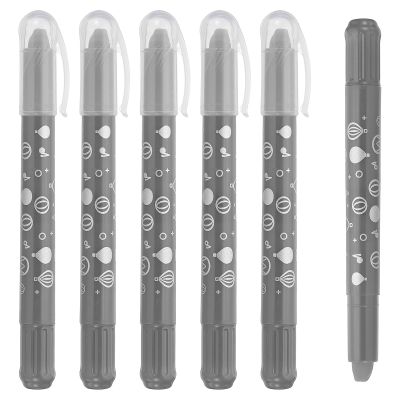 PATIKIL Watercolor Gel Crayon, 6Pcs Washable Twist Coloring Crayons Bulk Blendable for Coloring, Drawing, Painting, Silver Tone Crayon