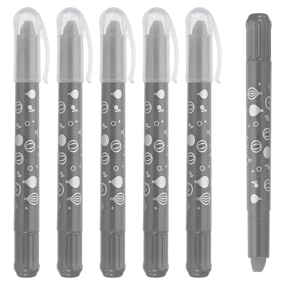 PATIKIL Watercolor Gel Crayon, 6Pcs Washable Twist Coloring Crayons Bulk Blendable for Coloring, Drawing, Painting, Silver Tone Crayon