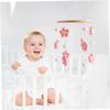 Baby Crib Mobile,Modern Boho Baby Mobile,Soothing Musical Crib Mobile with Secure Attaching Hair Balls for Promoting Hearing and Visual Development view 3