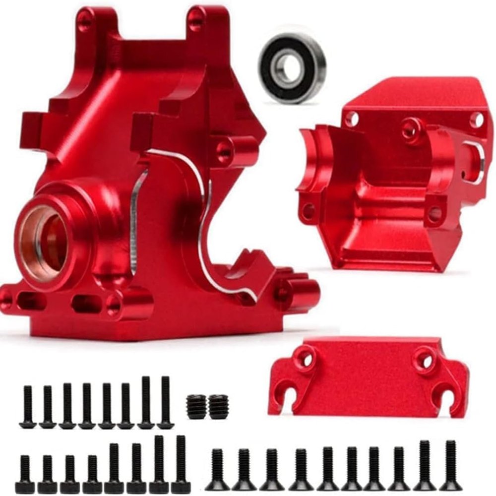 Alloy Diff Gearbox Case Set with Bearing AR310854 for ARRMA 1/7 Felony/Fireteam/Infraction/Mojave 6S,1/8 Outcast/Talion/Typhon/Kraton/Notorious 6S Upgrade Parts (Red)