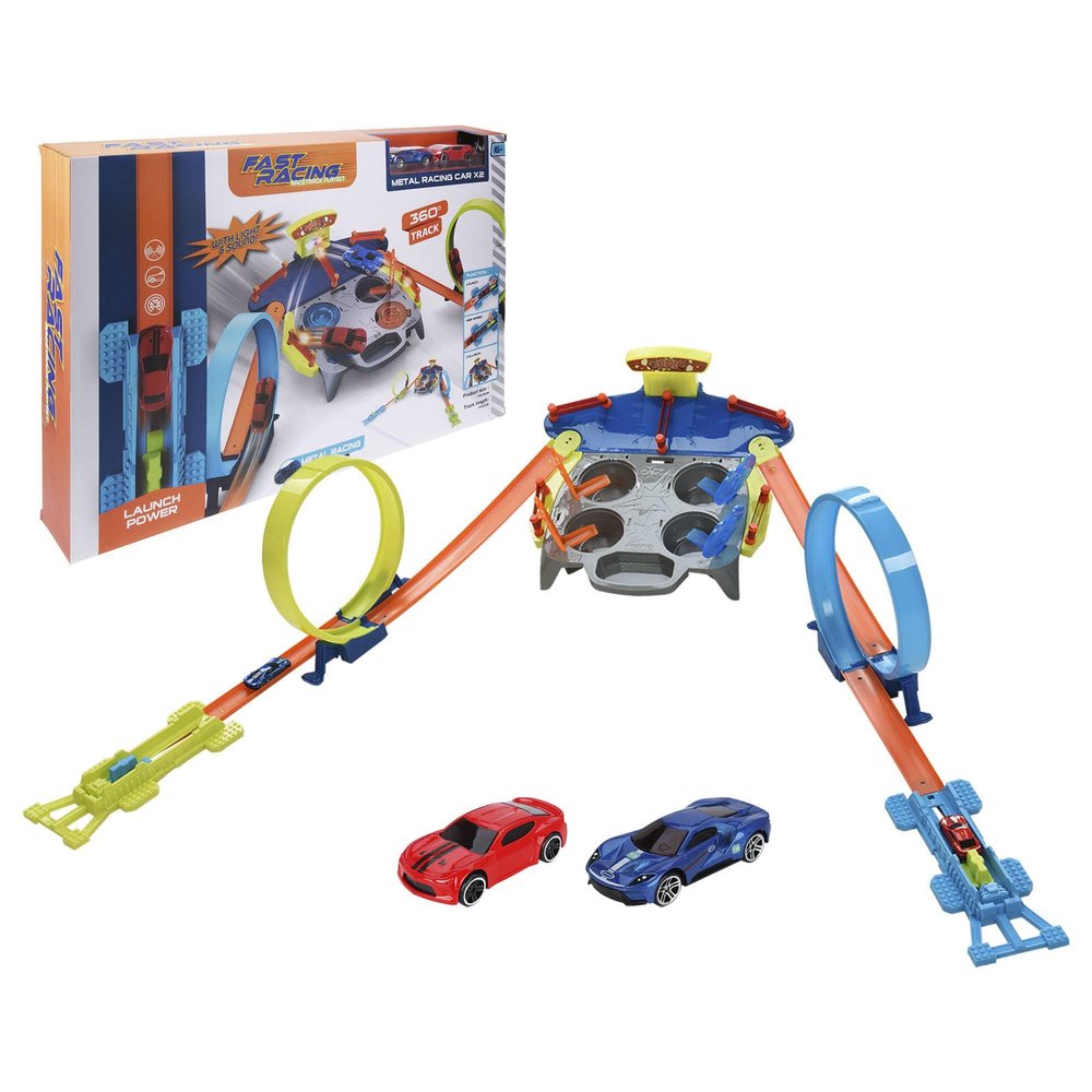 Well Home Race Track Toy with Light and Sound + 2 Cars