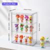 2 Pack Clear Display Case for Figures with Magnetic Door, Acrylic Display Cases for Collectibles, 3Tiers Acrylic Storage Organizers Box, Desktop or Wall-Mounted Showcase for Collectibles Action Figure view 2