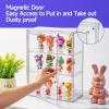 2 Pack Clear Display Case for Figures with Magnetic Door, Acrylic Display Cases for Collectibles, 3Tiers Acrylic Storage Organizers Box, Desktop or Wall-Mounted Showcase for Collectibles Action Figure view 3