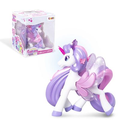 GALUPY Rainbow Unicorn Collector Fancy Edition - Collectible Unicorn Figurine, Unicorn Toy with Swaroski Crystal and Sparkling Wings