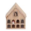 1:12 Scale Dollhouse Birdhouse, Wooden Miniature Birdhouse High Simulation Decoration Miniature Birdhouse Ornamental with 2 Birds 1 Sticker for Farm Dollhouse Accessory view 2