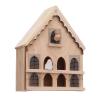 1:12 Scale Dollhouse Birdhouse, Wooden Miniature Birdhouse High Simulation Decoration Miniature Birdhouse Ornamental with 2 Birds 1 Sticker for Farm Dollhouse Accessory view 3