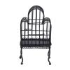 1:12 Scale Dollhouse Bird Cage Metal Miniature Bird Cage Realistic Opening Door Miniature Dollhouse Bird Cage with Fake Grass Bird Sticker (Black) view 3