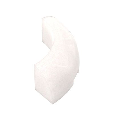 Gobricks 65617 Round Brick 3x3x1 Arc Glow Brick, Milky White, 10 pcs