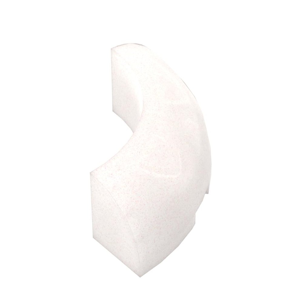 Gobricks 65617 Round Brick 3x3x1 Arc Glow Brick, Milky White, 10 pcs