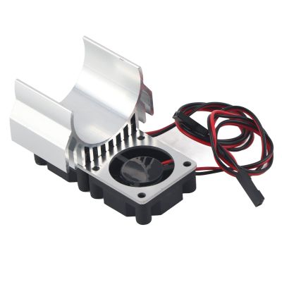 JTLB 540/550 Motor Twin Cooling Fan Heat Sink with for 1/10 Scale Electric RC Car (Silver)