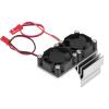JTLB 540/550 Motor Twin Cooling Fan Heat Sink with for 1/10 Scale Electric RC Car (Silver) view 3
