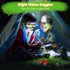 Kids Night Vision Goggles with Spy Frisbee Toys, 2 PCS Spy Lens/Glasses Toys with Flip-Out Lights Green Lens, Adjustable Spy Gear Night Mission Goggles Kit for Kids 6 7 8 9 10 11 12 Boy Gifts view 2