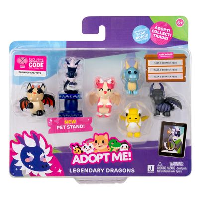 Adopt Me Legendary Dragons 6 Figure Pack - Online Game - Exclusive Virtual Item Code - Collectible Toys Featuring Your Favorite Adopt Me Pets, Ages 6+