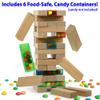 Funwares Candy Stack Wooden Blocks Stacking Game Adds a Candy Twist to Tumbling Towers, Family & Party Fun, Kids and Adults, Ages 6+ view 2