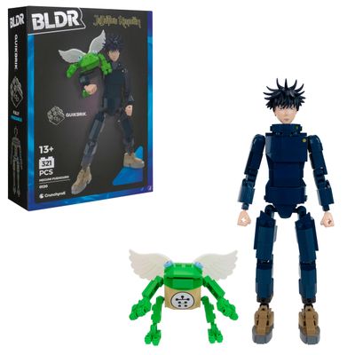 BLDR Jujutsu Kaisen Megumi Fushiguro Building Set - 9.5-Inch Buildable Articulated Action Figure, 0120
