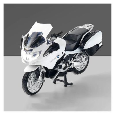 SHAYANZI Mini Simulation Motorcycle Toys 1/18 for BMW R1250rt Motorcycle Model Toy Car Series Off-Road Car Toy Car Adult for Boys(White)