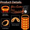 24 Pcs LED Glow Bracelets Sound Activated Led Flashing Bracelet Music Control Light Up Bracelets,Glow in The Dark Party Supplies For Birthday Carnival Concerts Night Events Christmas Gift (orange) view 2