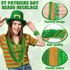 100PCS St Patricks Day Necklace Accessories, Saint Patrick's Day Green Round Shamrock Beads Necklaces Bulk, 3 Kinds Irish St Patricks Day Decorations Necklace for Parade Throw Party Favor Decorations view 3