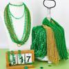100PCS St Patricks Day Necklace Accessories, Saint Patrick's Day Green Round Shamrock Beads Necklaces Bulk, 3 Kinds Irish St Patricks Day Decorations Necklace for Parade Throw Party Favor Decorations view 4