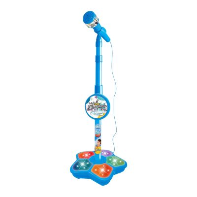 Kids Microphone Adjustable Standing Microphone for Toddler Microphones with Stand Toy Microphones Connects to Mp3, Mobile, Karaoke Machine for Kids Karaoke Machine for Girls Birthday Gifts