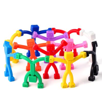 12 PCS Magnetic Travel Toys for Kids, Creative, Portable and Educational, Magnetic-People-Magnet-Men: Cute Robot & Funny Magnets, Small Fidget Toys for Classroom Prizes, Easter Egg Stuffers, Office