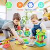 40Pcs Montessori Toys for Ages 3 4 5 6 Toddlers Kids Baby,Pyramid Stacking Building Toys,3D Preschool Learning Blocks for Kids,STEM Sensory Toy Gifts for 3-5 Year Old Boy Girl,Plastic Storage Box Set view 2
