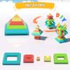 40Pcs Montessori Toys for Ages 3 4 5 6 Toddlers Kids Baby,Pyramid Stacking Building Toys,3D Preschool Learning Blocks for Kids,STEM Sensory Toy Gifts for 3-5 Year Old Boy Girl,Plastic Storage Box Set view 4