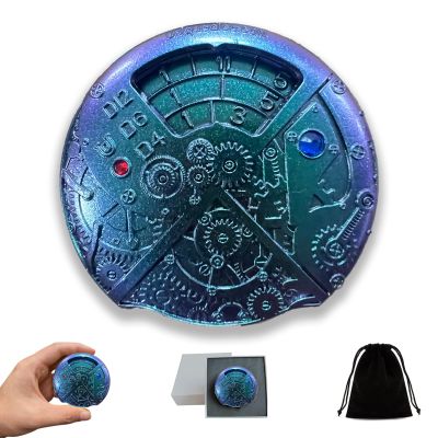 UD Roulette Dice Mechanical Dice Spinner DND Steampunk Metal Dragons D and D Dice Set with TRPG DND Dice 7-in-1 Spinner Metal D&D Dice Set Role Playing Games
